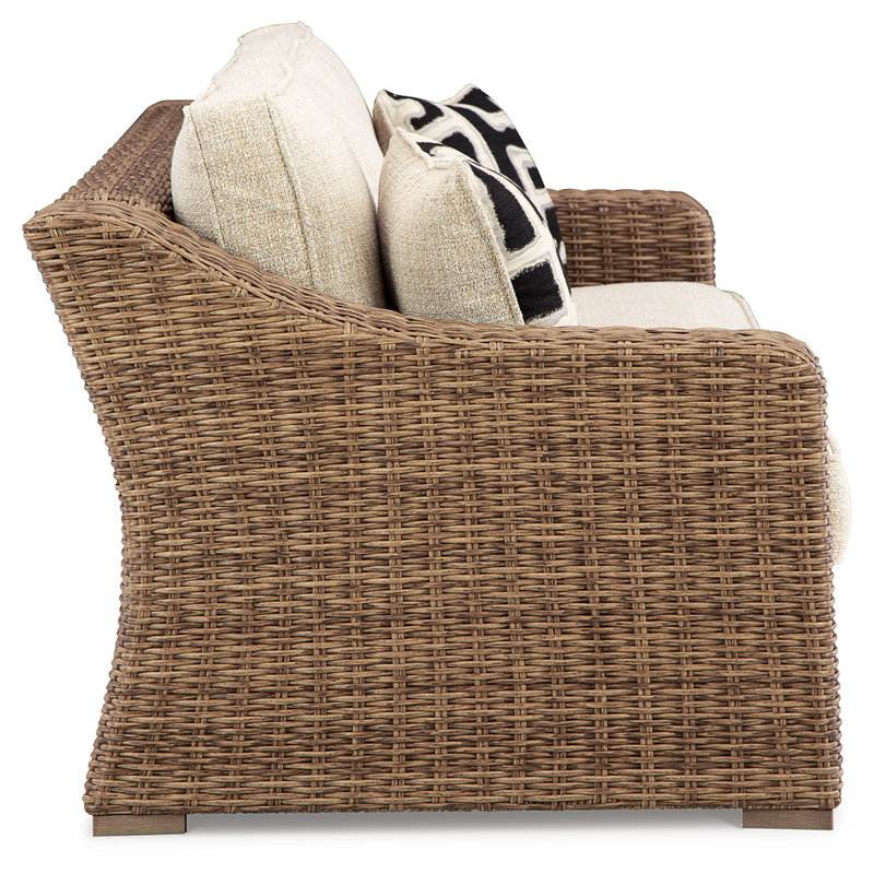 Danny 82.25" Wicker Outdoor Sofa