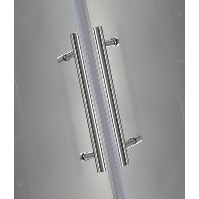 Vanora 36" x 72" Square Hinged Shower Enclosure, Chrome