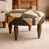 Vert / beige tissé géométrique sélectionné