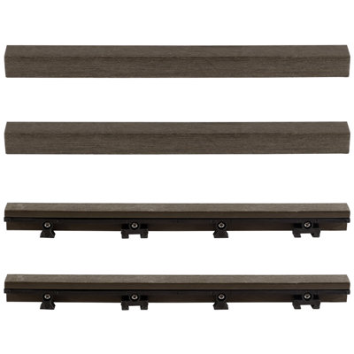 Carreau de terrasse en composite noyer espagnol 1 "x 12" Quick Deck