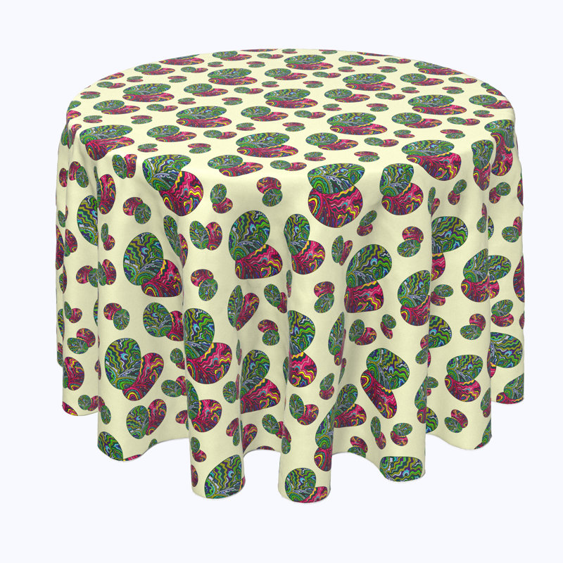 Ethel Geometric Round Easter Tablecloth, 84" x 84"