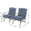 Ensemble de chaises berçantes d'extérieur 2 pièces avec coussins bleus-1243299554
