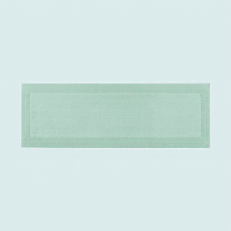 1 tapis de bain réversible 100% coton touffeté 3000 g / m², L 72 po x l 24 po, Vert