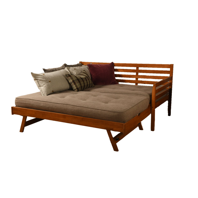 Lit de jour et lit escamotable avec matelas Alhamdi Boho, Barbade, Lin pierre