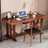 Dark Walnut Rectangular Solid Wood desks-107658579