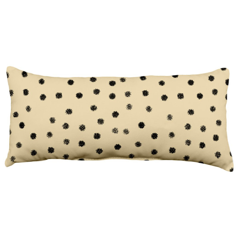 Polka Dots Throw Pillow, Tan