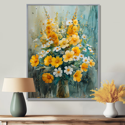 «Yellow Whispers Of Love Wildflowers» - impression d'art mural fleurs sauvages