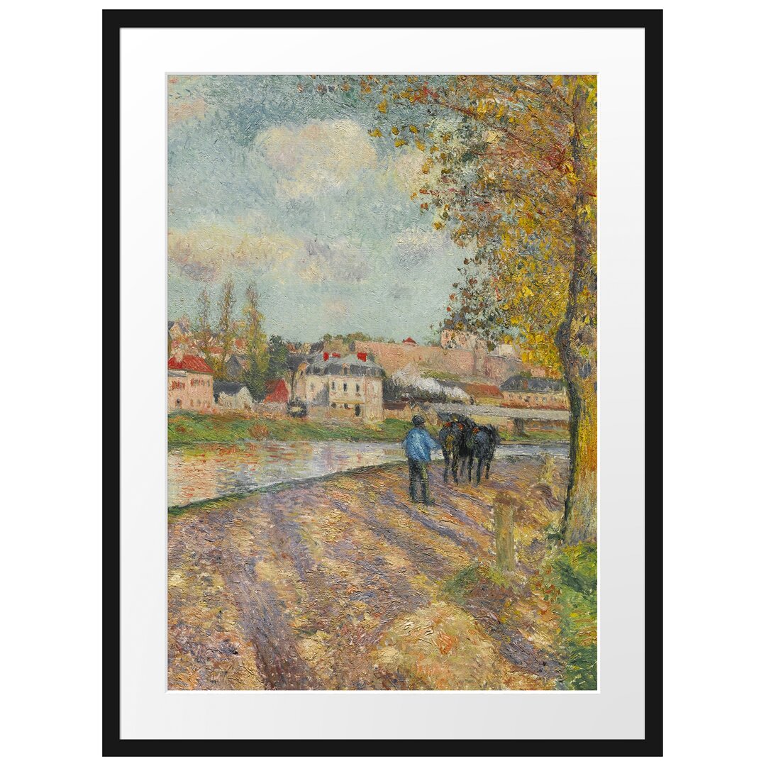 Gerahmter Kunstdruck Chemin De LÃ©cluse Saint-Ouen-Autumn von Camille Pissarro