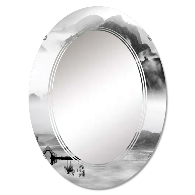 Miroir de salle de bain ovale mural, 36 po x 24 po