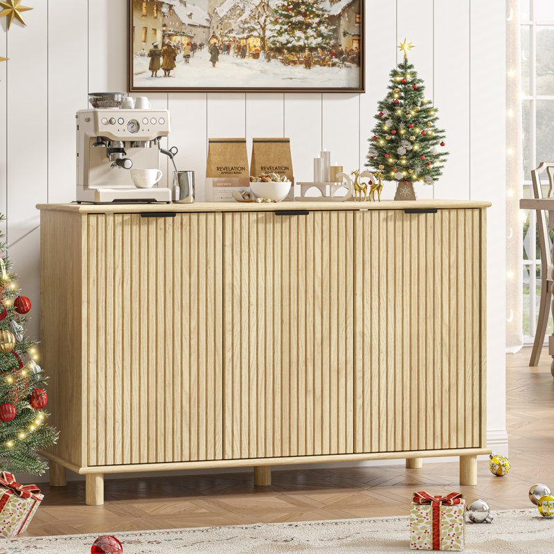 Buffet 47,8 po avec pieds en bois massif