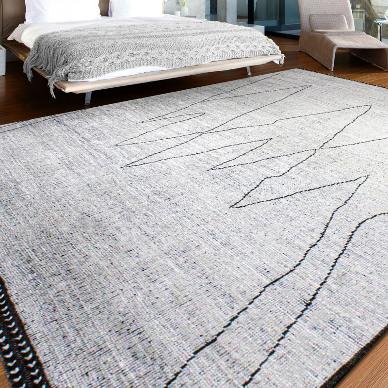 Hand Knotted Wool Indoor Rug, Rectangle 8' x 10'