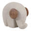 Sculpture d'éléphant naturel avec décor en bois pour le salon ou la maison - Statue d'objet décoratif pour décorations de table - 9 po, brun clair et brun