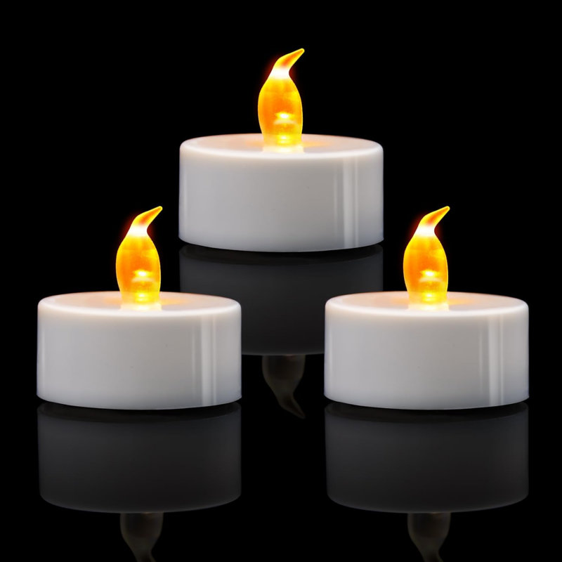 100 Pack LED Tea Lights, Warm Yellow Light, for Decoration