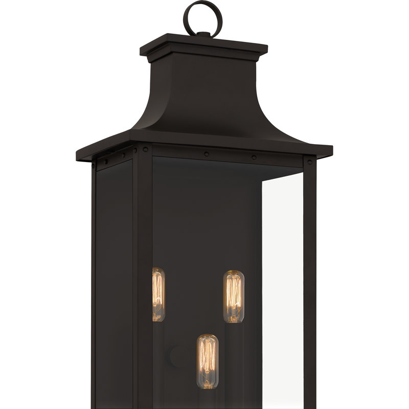 Abernathy 3-Light Outdoor Wall Lantern, Bronze