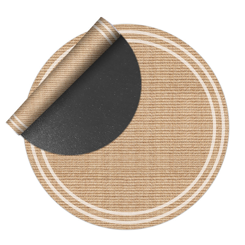 Vinyl Floor Mat for Home, Indoor and Outdoor use, Agnan, Round 150cm