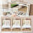 Large Mirror Modern Makeup Vanity Set for Bedroom, 3-Light Color Adjustable Dressing Table with Power Outlet, Hair Dryer Holder & 5 Storage Drawers-1702143174