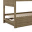 Lit superposé moderne avec lit gigogne, trois tiroirs, escalier intégré et garde-robe-801721304