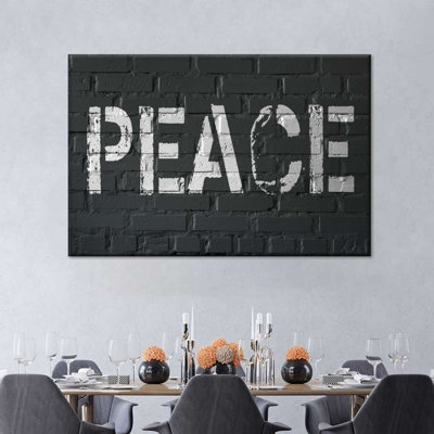 Peace Word Canvas Print