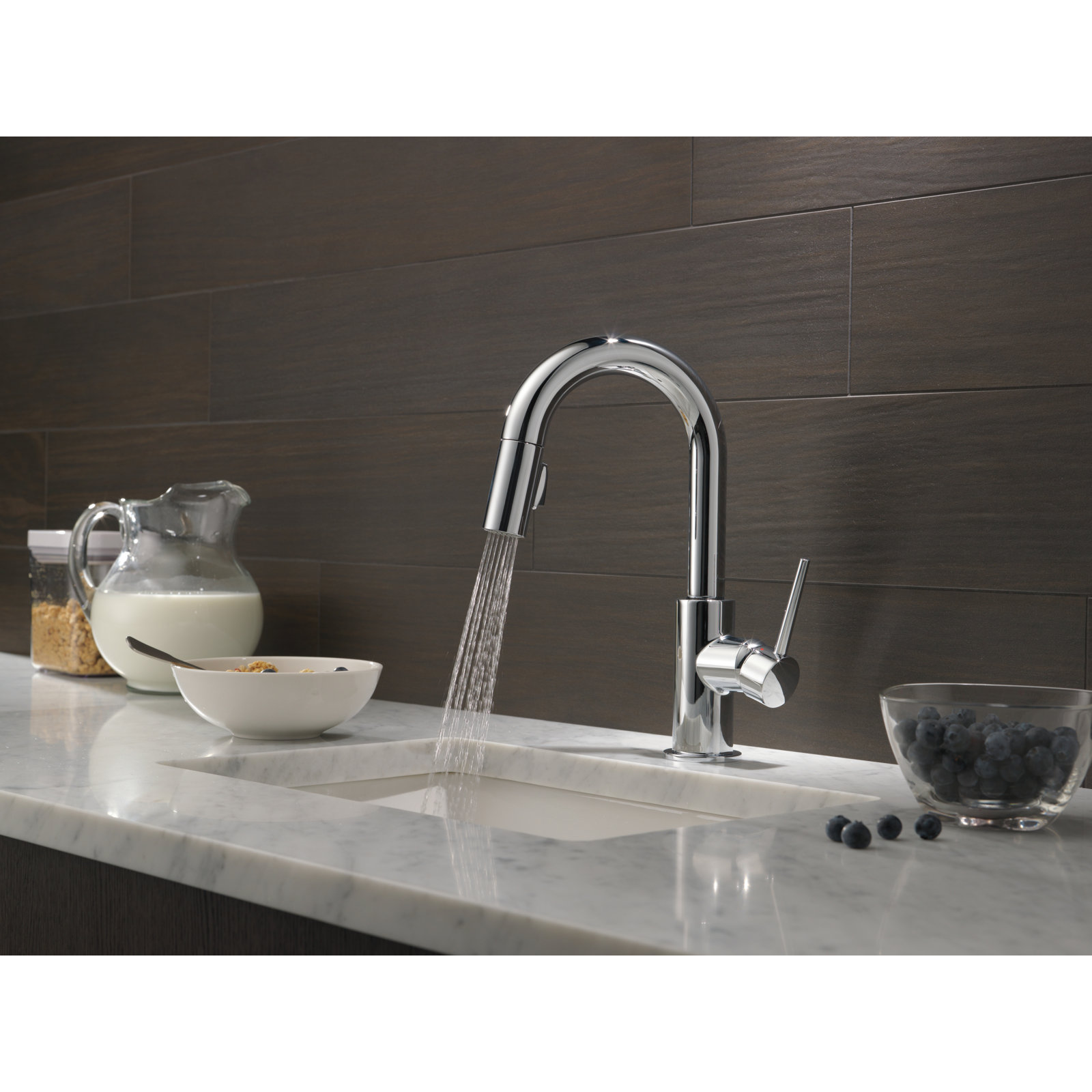 Trinsic Pull Down Sprayer Bar Faucet, Single Handle Prep Sink Faucet, Chrome