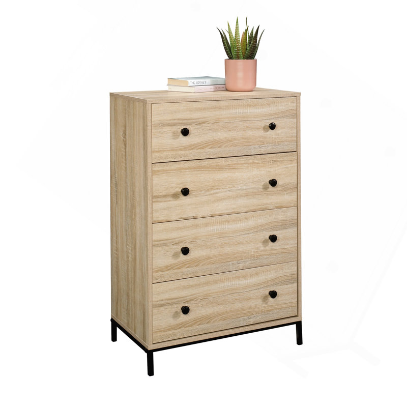 Commode 4 tiroirs, finition brune