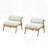 Outdoor Patio Iron Club Chair Set Of 2