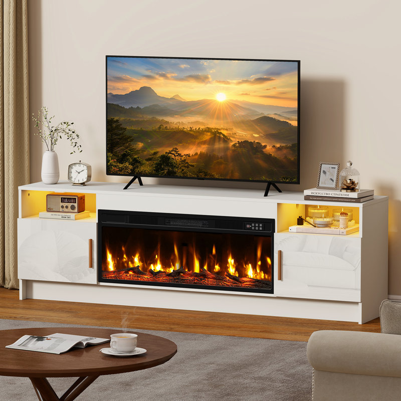 Unfinished with Fireplace Included, White