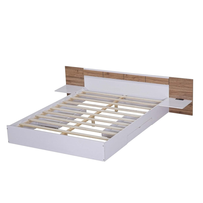 Versatile Queen Size Platform Bed with Multiple Functionalities for Comfortable Sleep
