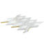 Zeta 12x16 Polished Marble and Brass Inlay Waterjet Mosaic Tile-730252740