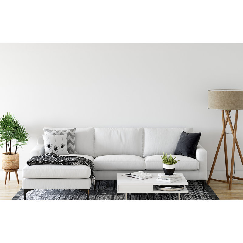 Reversible Throw Pillow, 16" x 16", White
