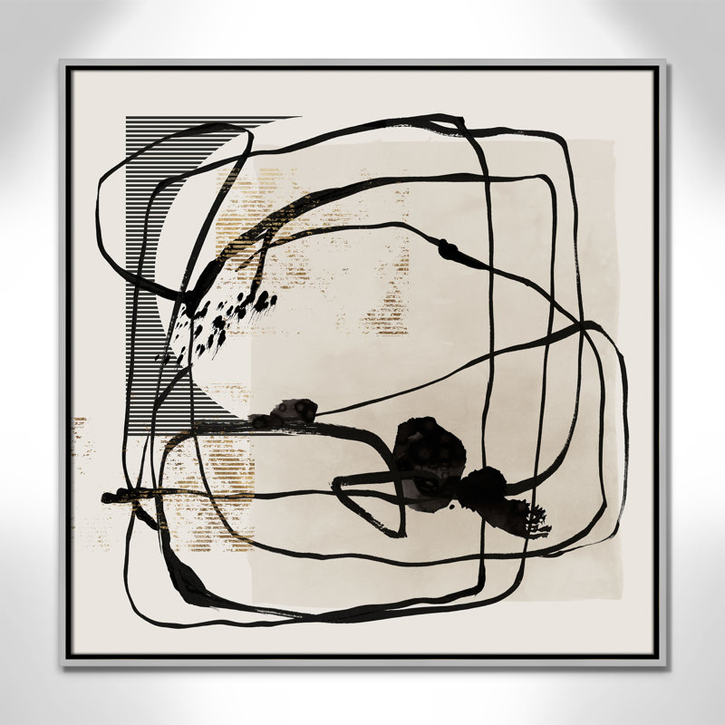 «Blot II» par Isabelle Z, Toile avec cadre, Silver Floater, L 31,5 po x H 31,5 po