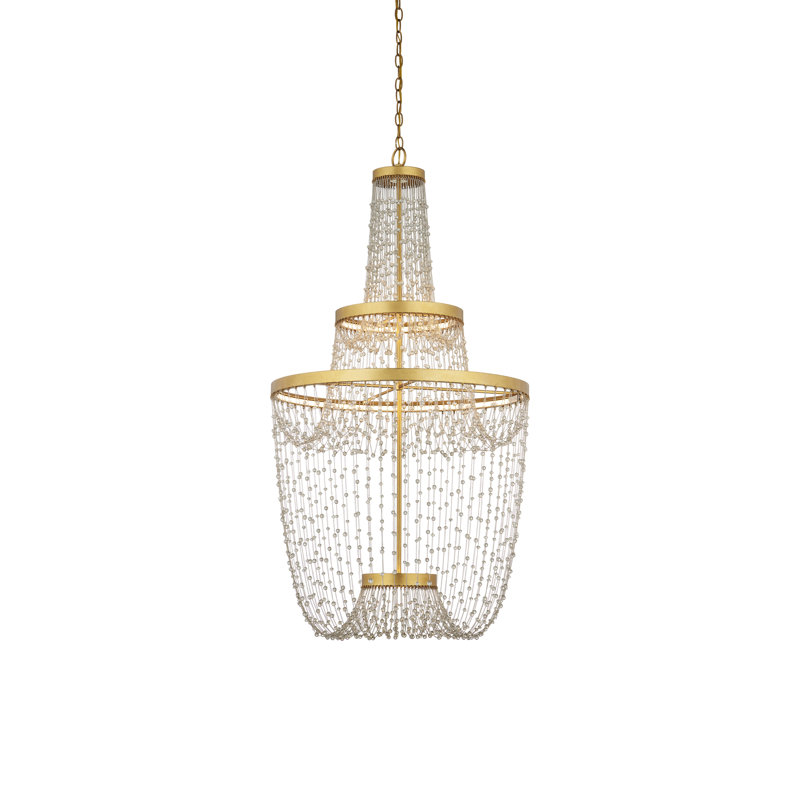 Mademoiselle 3 - Light Wrought Iron LED Chandelier