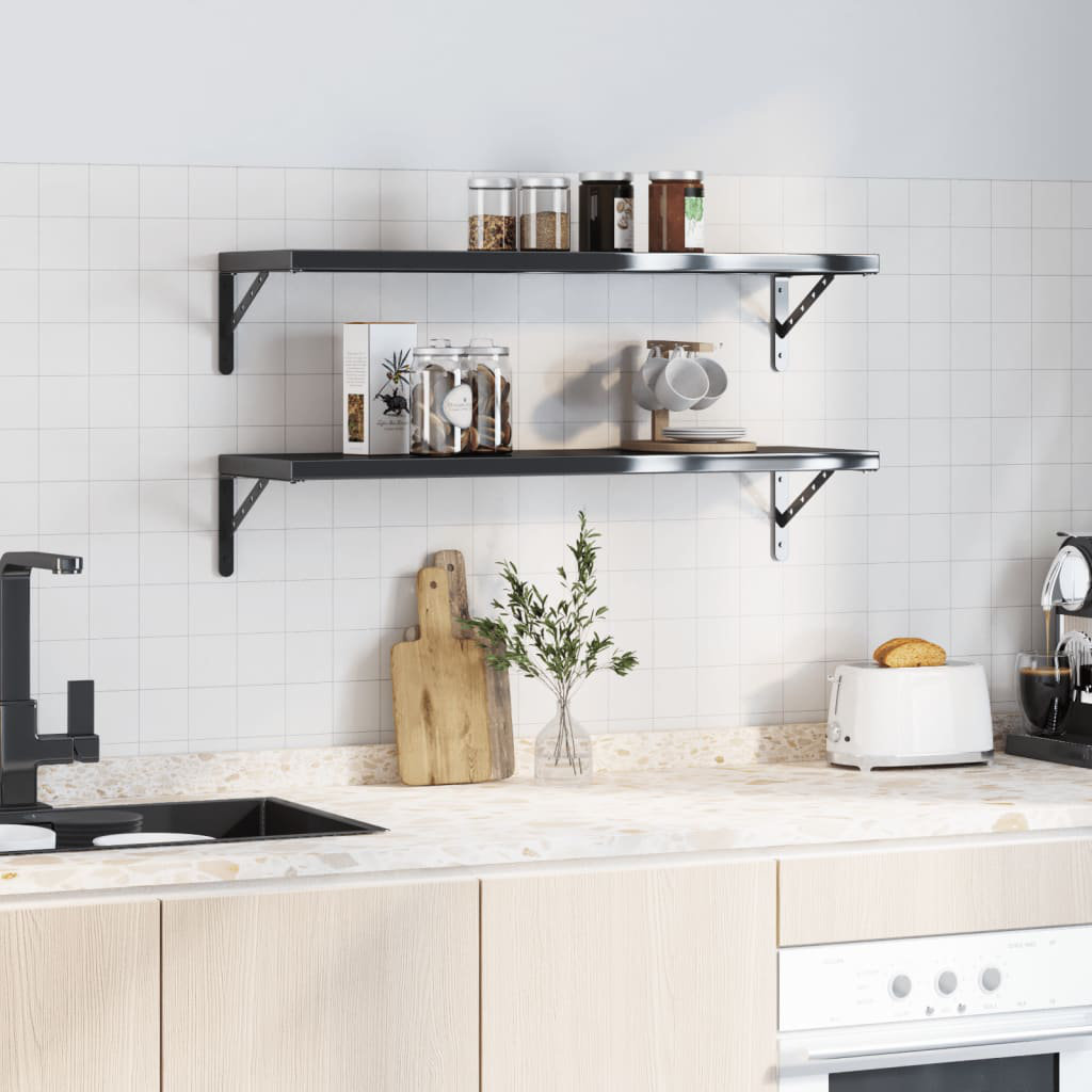 Borough Wharf Shelf Brackets 4 Pcs 15X2.5X11.5 Cm Silver Stainless Steel