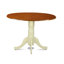 Ensemble de coin repas 3 pièces pour petits espaces comprenant une table ronde avec Dropleaf et 2 chaises, babeurre et cerise-446050946-446050958-446050959
