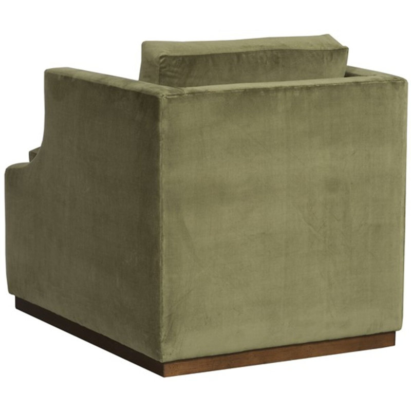 Thom Filicia Home 32" Wide Armchair, Tuck Cobalt Polyester Blend, Dove Gray
