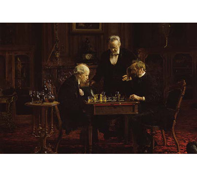 The chess players par thomas eakins-impression