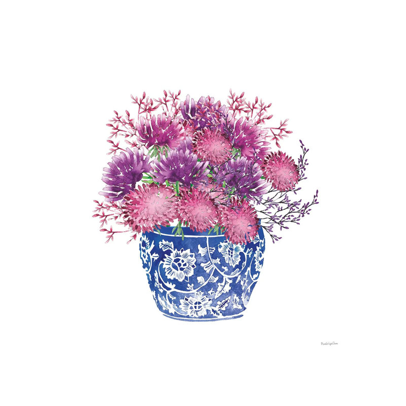 Chinoiserie Style IV by Mercedes Lopez Charro - Wrapped Canvas Painting, 66.04 cm H x 66.04 cm W x 3.175 cm D