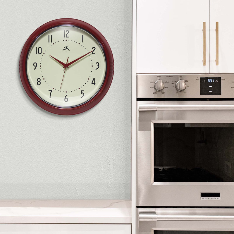 Horloge murale Desdra, Petit, Rouge