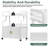 2 Tier Large Printer Stand With Cabinet Power Outlet, Printer Table With Storage Shelf, Rolling Printer Cart With Wheels For Home Office