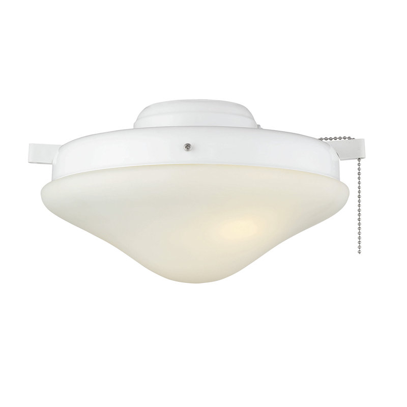 Ventilateur d'éclairage blanc 2 lumières Meridian, Blanc