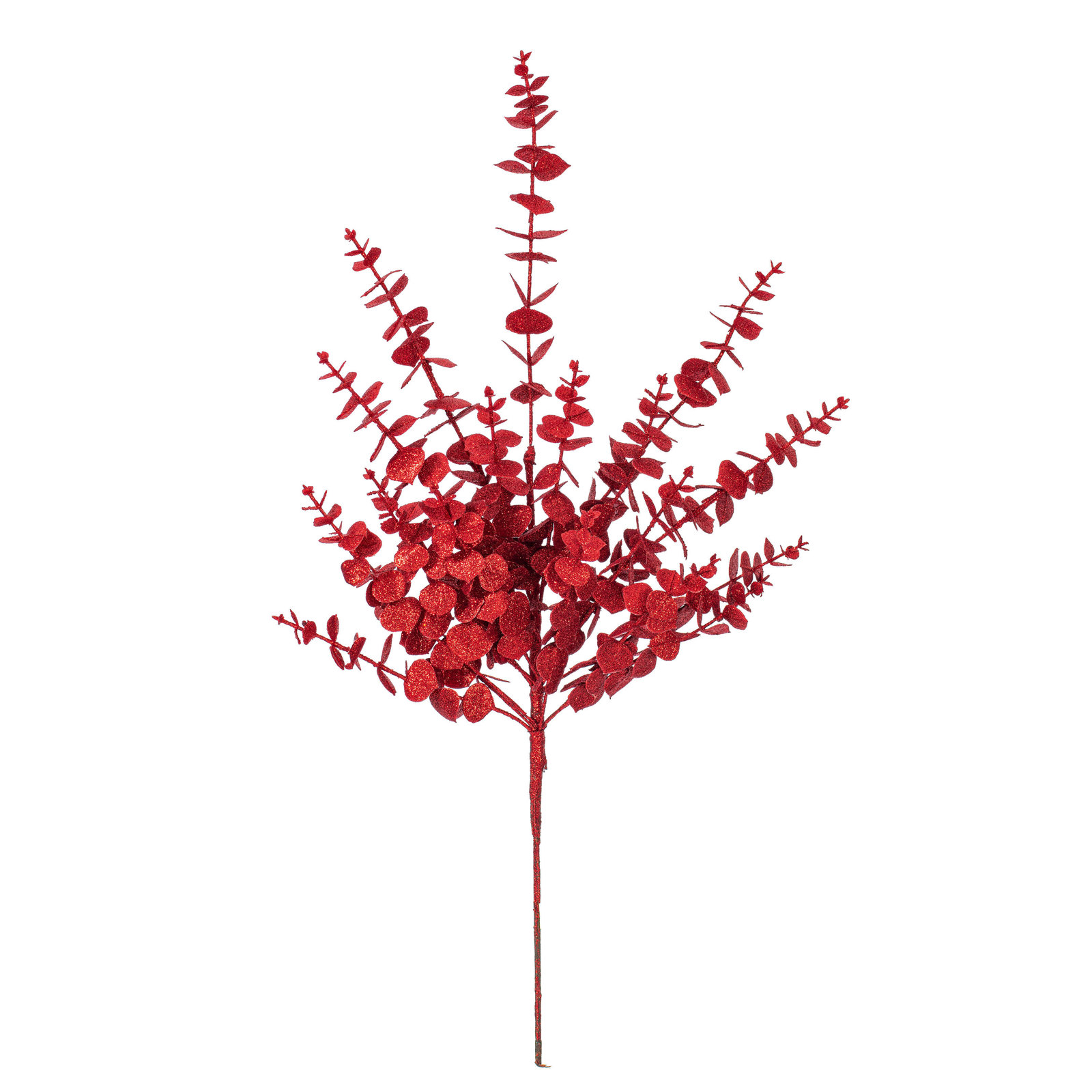 Vickerman Artificial 28" Eucalyptus Spray 28" Pick, Red