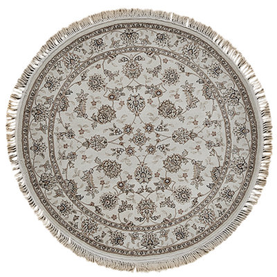 Hand Knotted Area Rug in Ivory