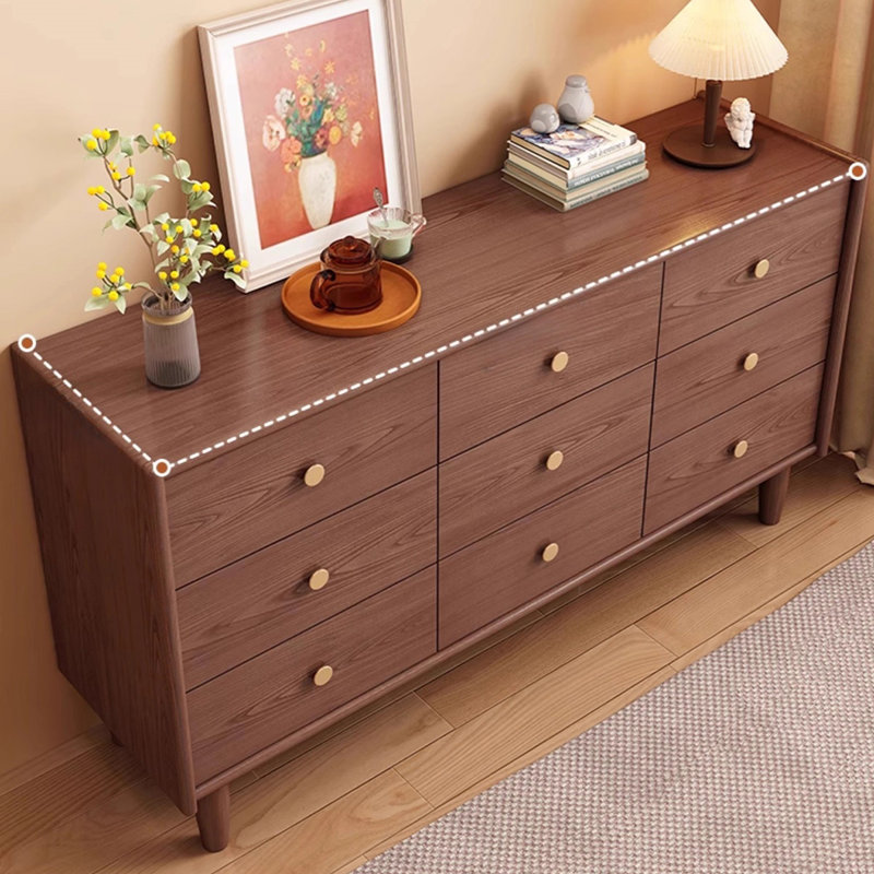 Armoire d'appoint en noyer massif et bois manufacturé