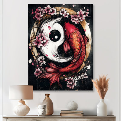 Étang mural Sakura Yin et Yang Koi