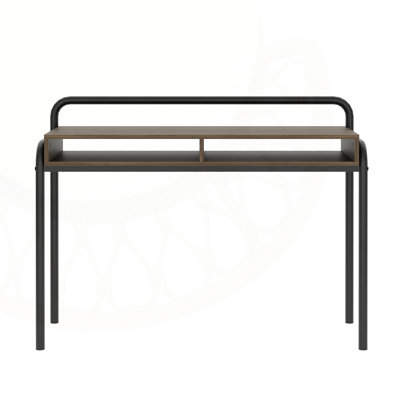 Techni Mobili Modern Classic Writing Desk, Walnut, Space-Saving and Stylish Design for Home or Office Use