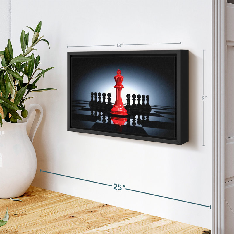 " Chess Red King Wall Art ", 9" H x 13" W