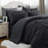 Bedsure Cal King Burgundy Pintuck Bed-in-a-Bag - Navy Pinch Pleat Comforter Set with Sheets, Pillowcases & Shams (Set of 7)-110327221-105523224
