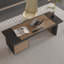 Bureau rectangulaire en bois manufacturé noir et café clair-725950589-725950591