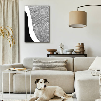 «Black & White Abstract I» par Regina Moore