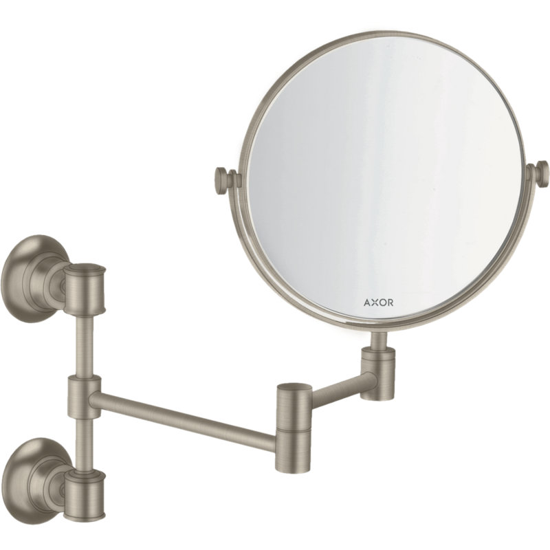 Montreux Flat Metal Wall Mirror, Brushed Nickel