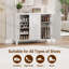 Armoire à chaussures avec portes, armoire de rangement pour chaussures Farmhouse 35 po, rangement à chaussures pour hall d'entrée à 4 niveaux